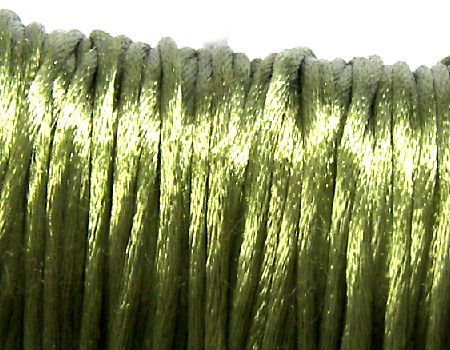 Cola de ratón de Algodón/Rayon 2mm - Dark Olive - - Crystaldreams Abalorios