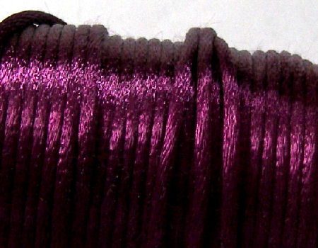 Cola de ratón de Algodón/Rayon 2mm - Plum - - Crystaldreams Abalorios