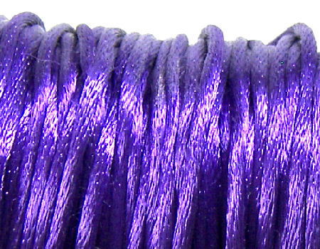 Cola de ratón de Algodón/Rayon 2mm - Purple - - Crystaldreams Abalorios