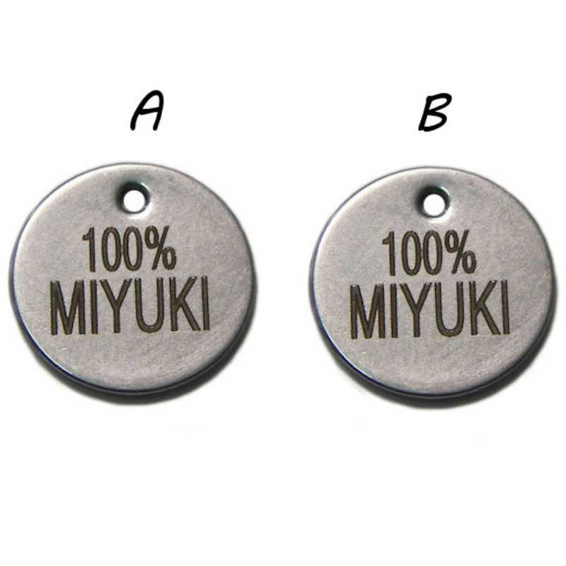 Colgante Acero inoxidable Miyuki 13mm Doble cara - mod.1 - - Crystaldreams Abalorios