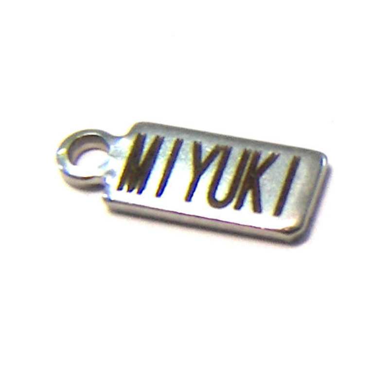 Colgante Acero inoxidable Miyuki 8x4mm - mod.B - - Crystaldreams Abalorios