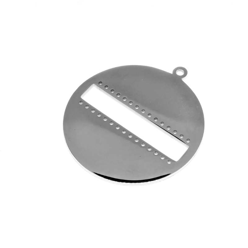 Colgante Centerline Rhodium 30mm para Miyuki - - Crystaldreams Abalorios