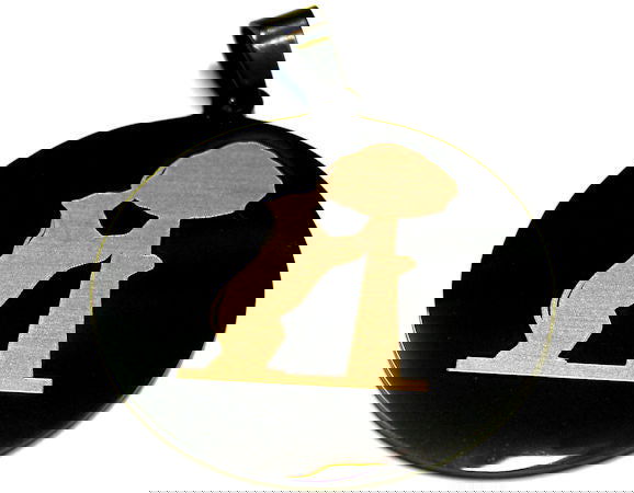 Colgante Oso y Madroño de acero inox Black - 30mm Agujero:2,5mm - - Crystaldreams Abalorios