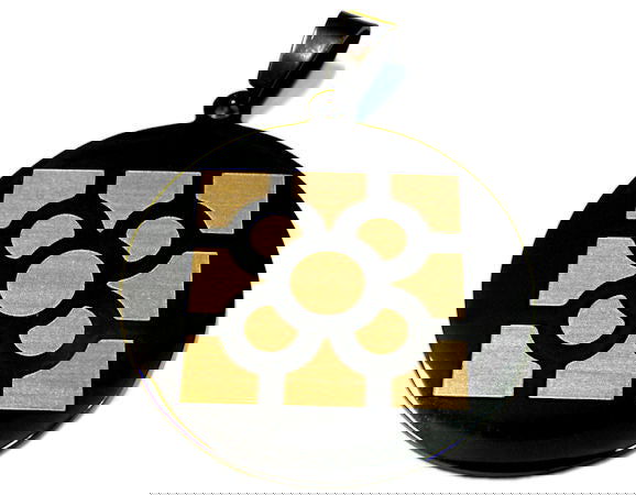 Colgante Panot de acero inox 304 Black - 30mm Agujero:2,5mm - - Crystaldreams Abalorios