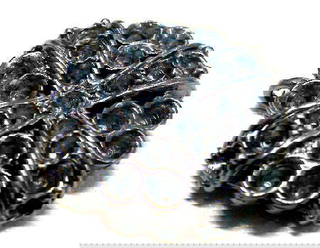 Colgante Shield - Old Silver - piedras PP15 y PP19 - 17mm - - Crystaldreams Abalorios