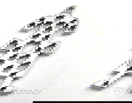 Colgante de Zamak - 20x34mm - Agujero:2mm - Girl - - Crystaldreams Abalorios