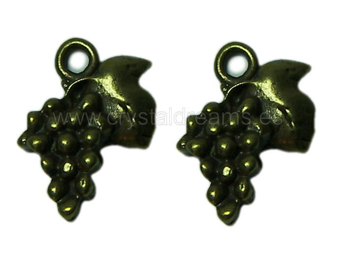 Colgante de metal "Grape" 2 unidades - - Crystaldreams Abalorios