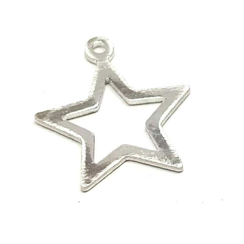 Colgante de plata de ley 925 - 11,5x10mm - Star - - Crystaldreams Abalorios