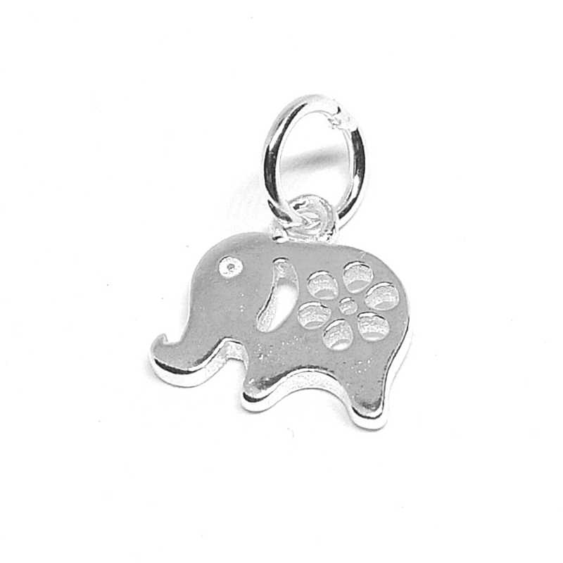 Colgante de plata de ley 925 - 12,5mm - Elefante - - Crystaldreams Abalorios