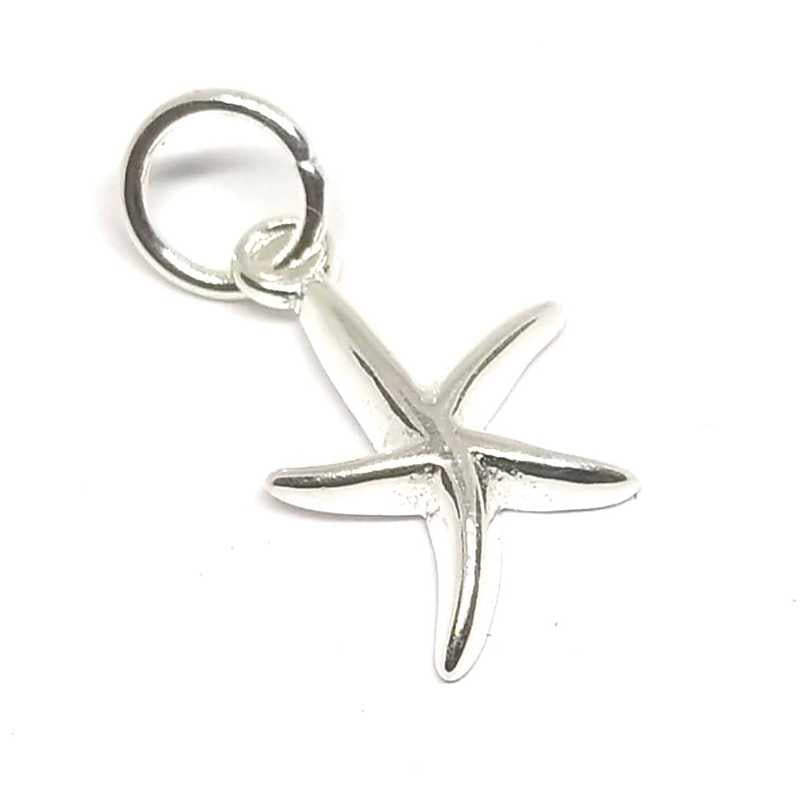 Colgante de plata de ley 925 - 9,5mm- Starfish - - Crystaldreams Abalorios