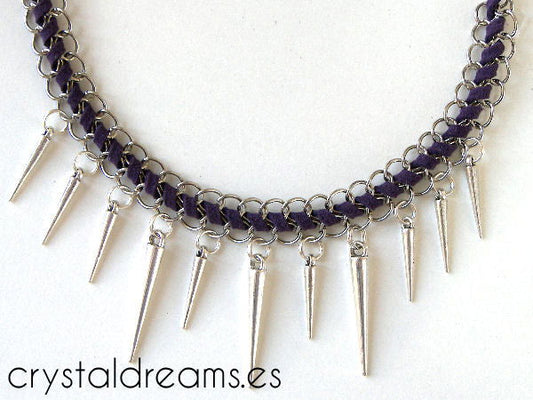 Colgante metal - Spike - 34x5mm - Agujero: 2mm - - Crystaldreams Abalorios