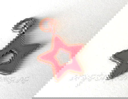 Colgante metalico Agujero: 2mm - Star 16x13mm - Cobre - - Crystaldreams Abalorios