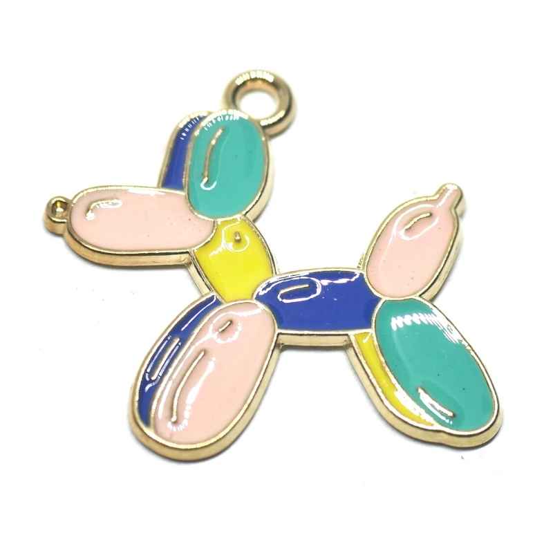 Colgante metalico Perro Globoflexia Agujero: 2mm - 26x25mm - - Crystaldreams Abalorios