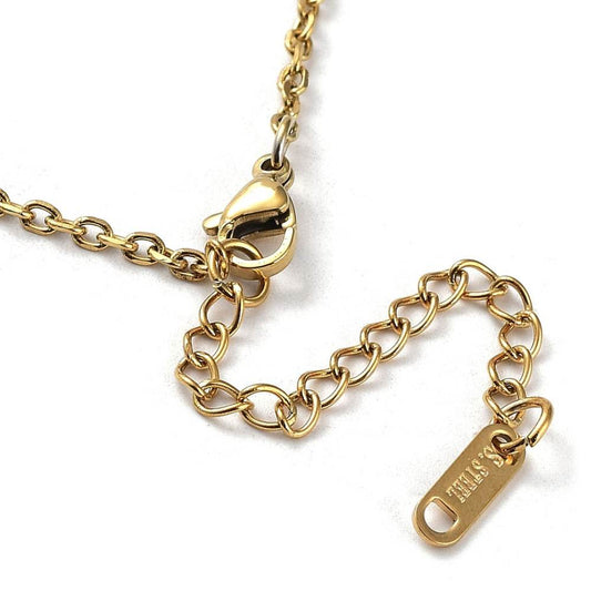 Cadena cable dorada 18K en acero inoxidable para colgantes