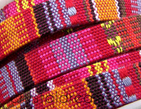 Cordon Etnico plano de 10mm - mod 34015 - x metro - - Crystaldreams Abalorios