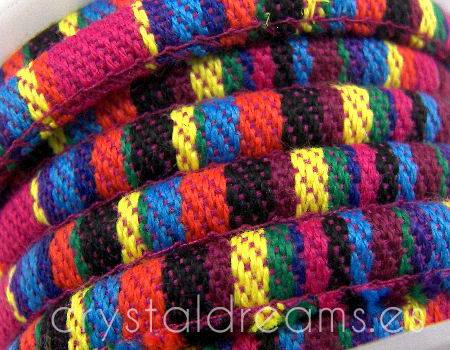 Cordon Etnico redondo de 6,5mm - mod 32011 - x metro - - Crystaldreams Abalorios