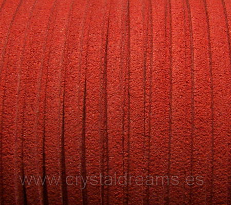 Cordon de Antelina color Red x 1mt - - Crystaldreams Abalorios