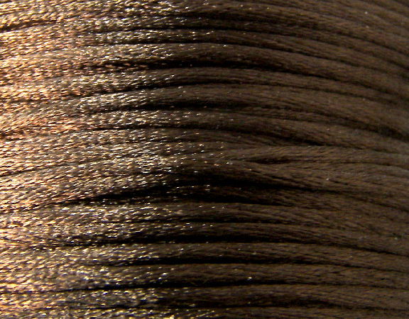 Cordon de satén (cola de ratón) 1,5mm x 1m. Brown - - Crystaldreams Abalorios