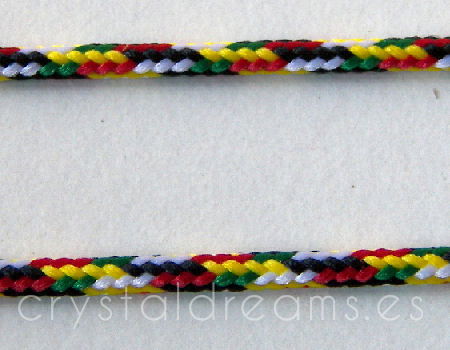 Cordon tejido de 2mm - Jamaican - x 1mt - - Crystaldreams Abalorios