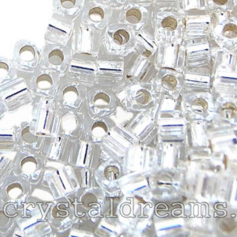 Cubos de Miyuki 1,8mm - Crystal Silver Lined - 1 gr. - - Crystaldreams Abalorios