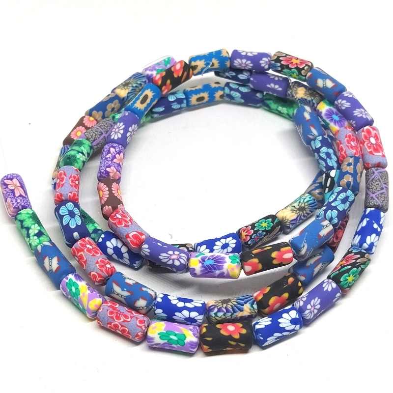 Cuenta de Fimo - Tube - 10 piezas mix - - Crystaldreams Abalorios