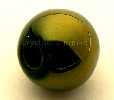 Cuenta de Porcelana - Green Bronce -12x10mm Agujero:3mm - - Crystaldreams Abalorios
