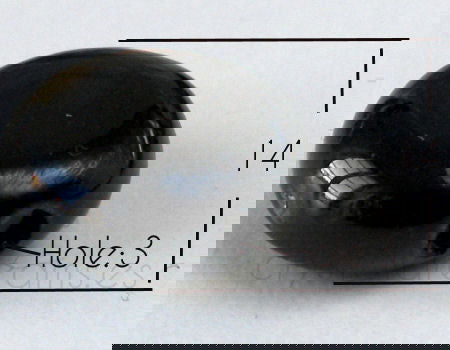 Cuenta de Porcelana Redonda -14x14x7mm Agujero:3mm - BLACK - - Crystaldreams Abalorios