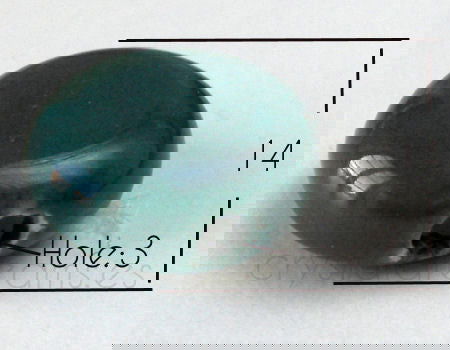 Cuenta de Porcelana Redonda -14x14x7mm Agujero:3mm - DARK GREEN - - Crystaldreams Abalorios