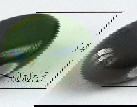 Cuenta de Porcelana Redonda -14x14x7mm Agujero:3mm - MINT GREEN - - Crystaldreams Abalorios