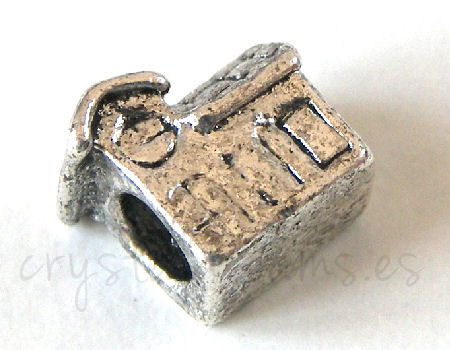 Cuenta de metal - Church - 10mm - Hole:4,5mm - - Crystaldreams Abalorios