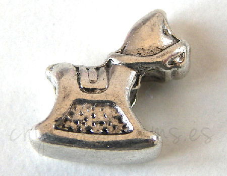 Cuenta de metal - Horse - 14mm - Hole:4,5mm - - Crystaldreams Abalorios