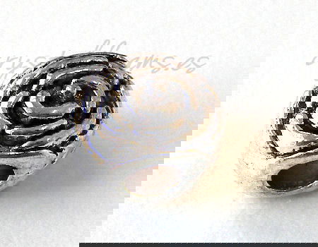 Cuenta de metal - Rose - 12x9mm- Agujero: 4,5mm - - Crystaldreams Abalorios