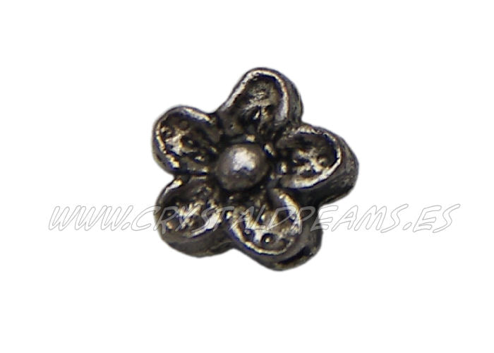 Cuenta de metal - mod. Daisy 5 Petals-8mm - Agijero: 1,2mm - - Crystaldreams Abalorios