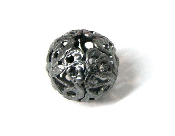 Cuenta de metal Gotic Old Silver 8mm Agujero: 1,2mm - - Crystaldreams Abalorios