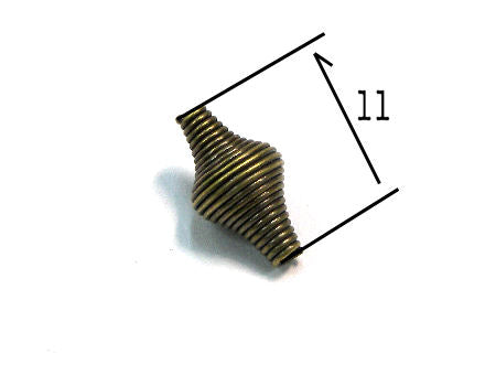 Cuenta metal Muelle 11mm Agujero: 2mm Bronce - - Crystaldreams Abalorios