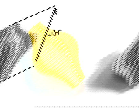 Cuenta metal Muelle 16mm Agujero: 2mm Golden - - Crystaldreams Abalorios