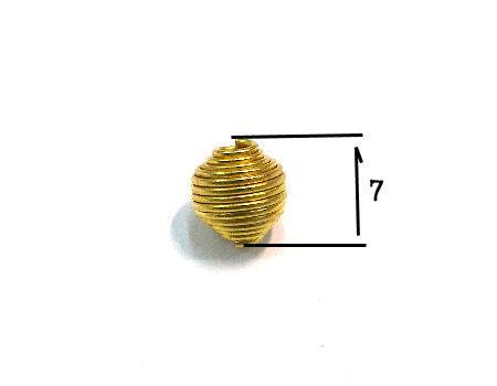 Cuenta metal Muelle 7mm Agujero: 2mm Golden - - Crystaldreams Abalorios