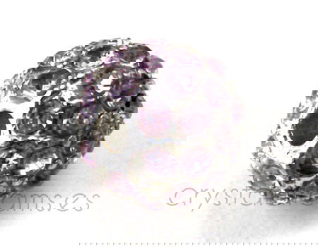 Cuenta metallica con Rhinestone - 11mm - Agujero 2mm - Light Ame - - Crystaldreams Abalorios