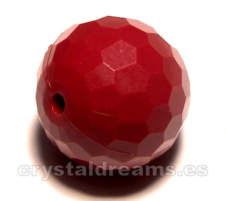 Cuentas Acrilicas mod.Faceted 20mm Agujero: 1,2mm - Red - - Crystaldreams Abalorios