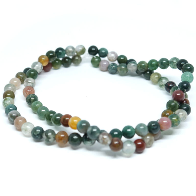 Cuentas Agata Indian Mix 4mm Hole: 0,8mm Tira: 90 piezas - - Crystaldreams Abalorios