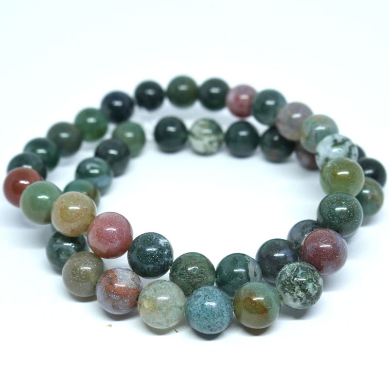 Cuentas Agata Indiana 8mm Hole: 1mm Tira: 47piezas - - Crystaldreams Abalorios