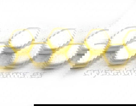 Cuentas Honeycomb 6x6mm - 30 unidades PASTEL CREAM - - Crystaldreams Abalorios