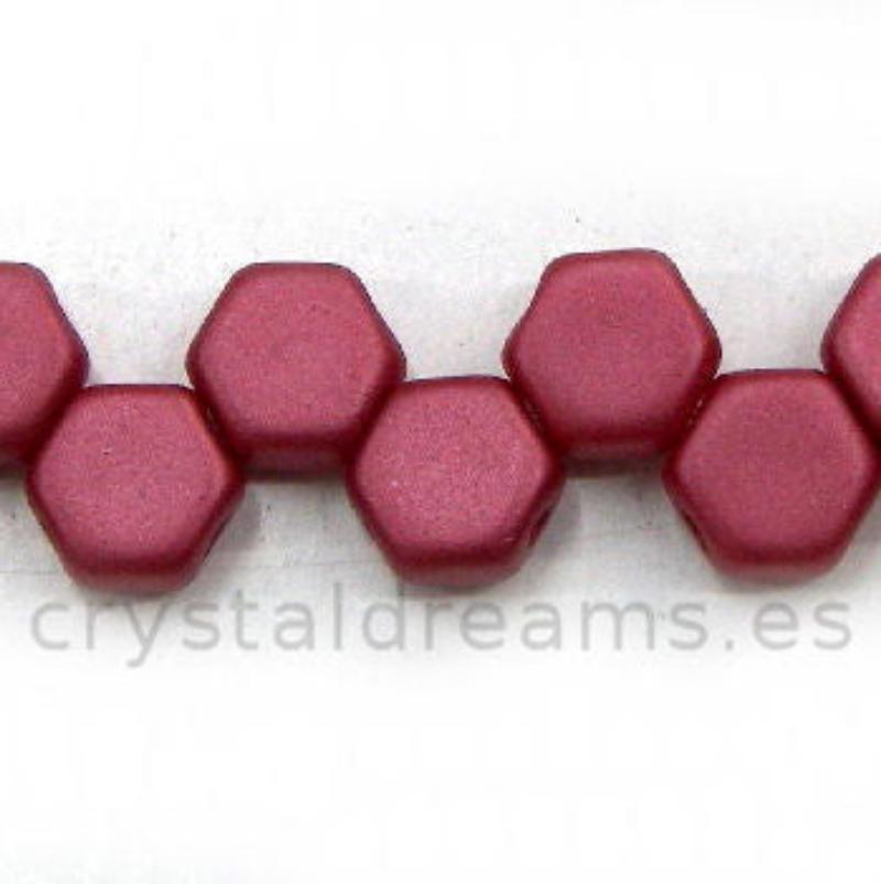 Cuentas Honeycomb 6x6mm - 30 unidades PASTEL DARK CORAL - - Crystaldreams Abalorios