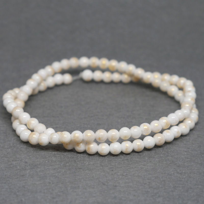 Cuentas Jade natural Mashan 4mm Hole: 0,8mm 90 piezas - - Crystaldreams Abalorios