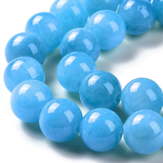 Cuentas Jade natural Mashan Dark Cyan 6mm Hole: 1mm Tira: 66 piezas -