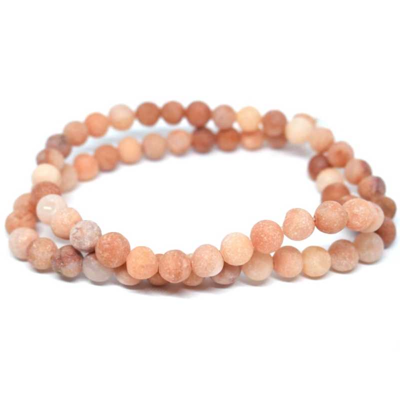 Cuentas Jade natural Terracotta Mate 6mm Hole: 1mm 61 piezas - - Crystaldreams Abalorios