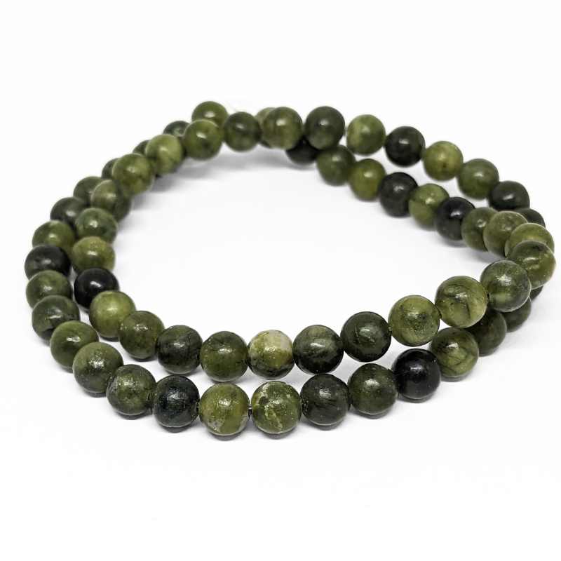 Cuentas Jade natural Xinyi Green Mix 6mm Hole: 1mm 62 piezas - - Crystaldreams Abalorios