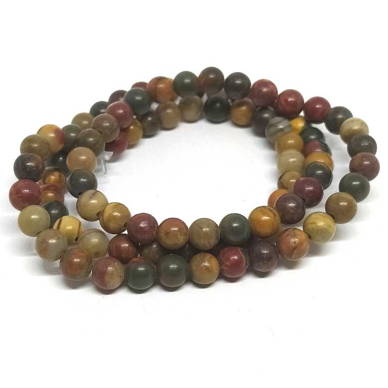 Cuentas Natural Jaspe Picasso 4mm Hole: 1mm Tira:90 piezas - - Crystaldreams Abalorios