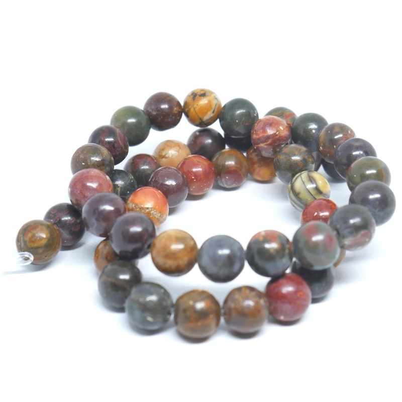 Cuentas Natural Jaspe Picasso 8mm Hole: 1mm Tira: 46piezas - - Crystaldreams Abalorios