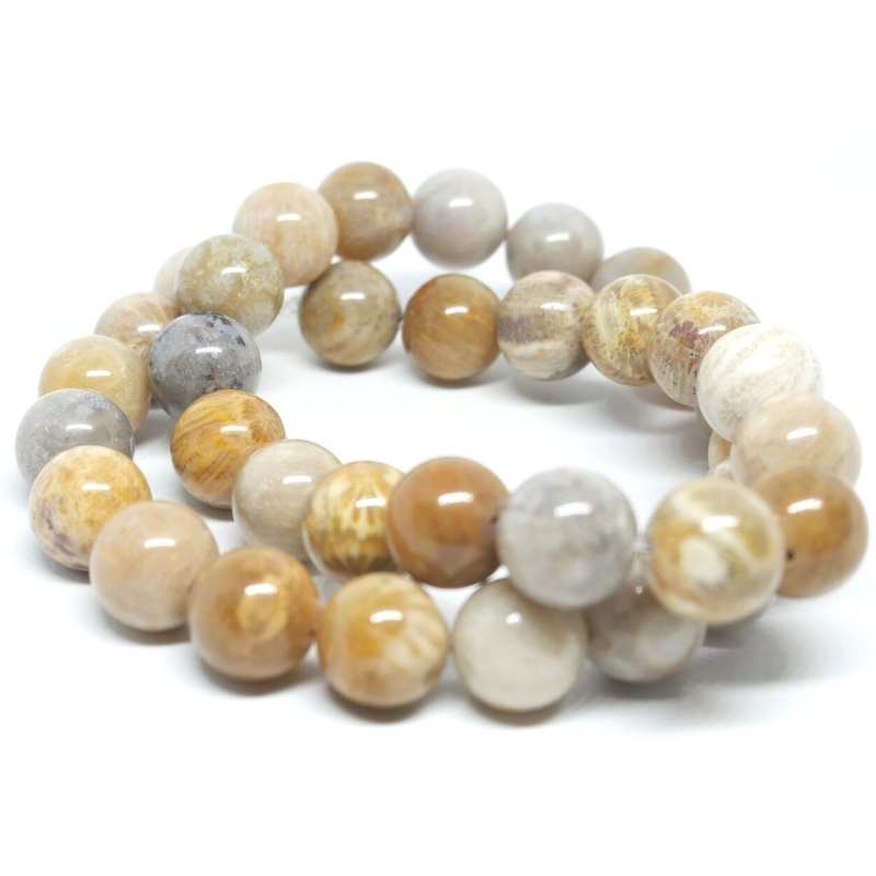 Cuentas Piedra Crisantemo natural 10mm Hole: 1mm Tira: 36 piezas - - Crystaldreams Abalorios